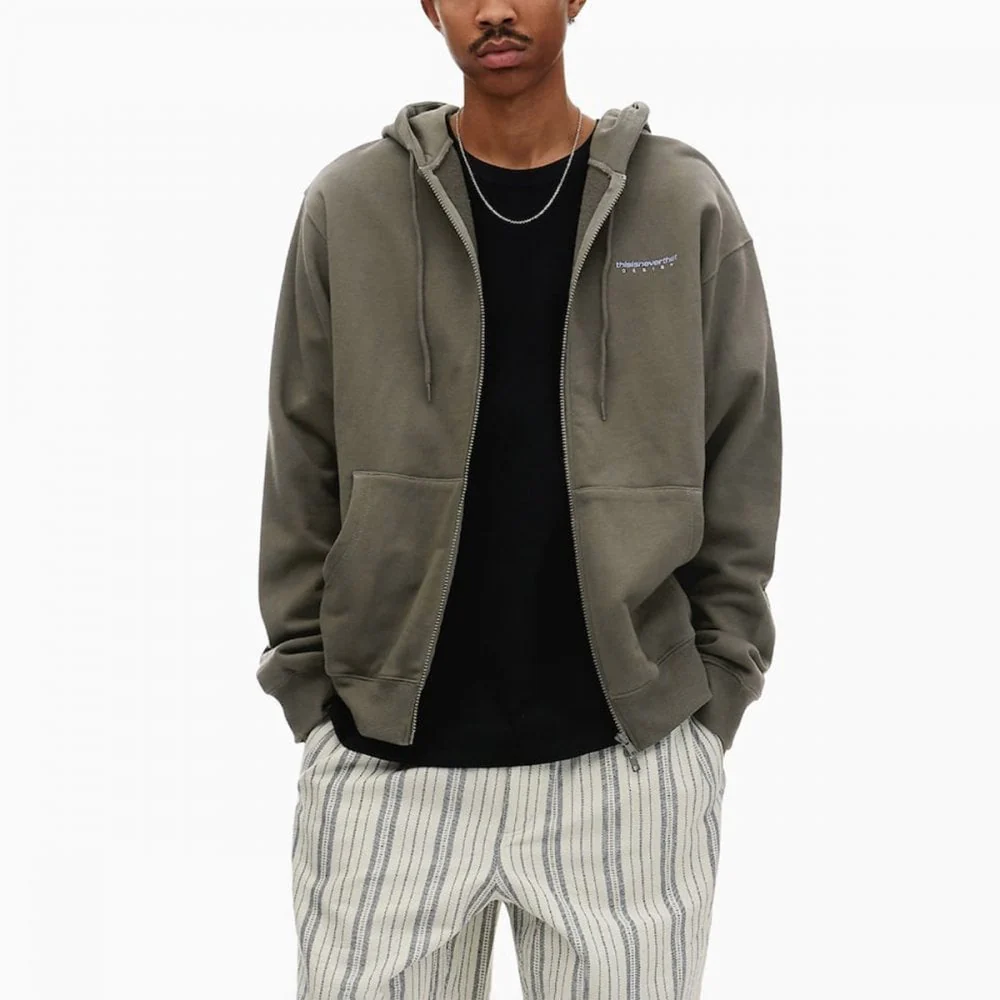 DSN-Logo Zip Hoodie - Mocha - Image 2
