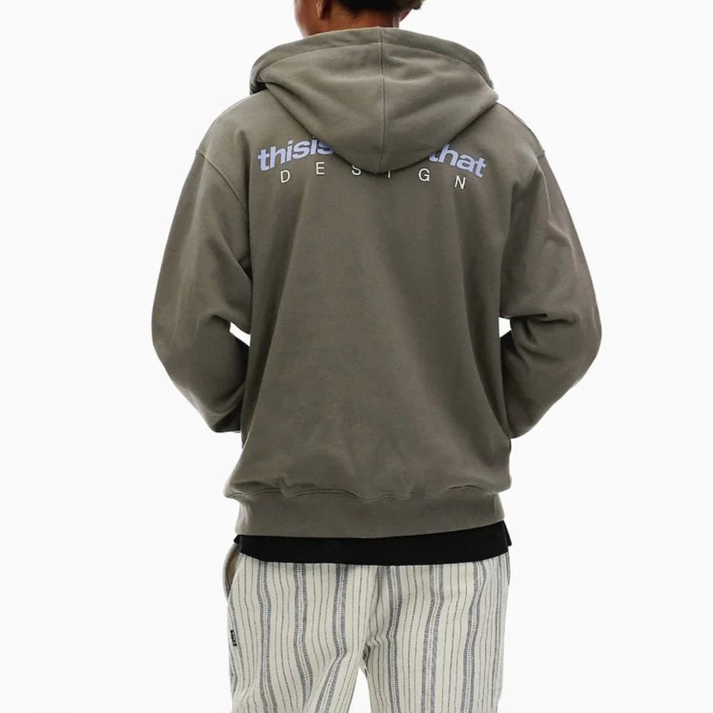 DSN-Logo Zip Hoodie - Mocha - Image 3