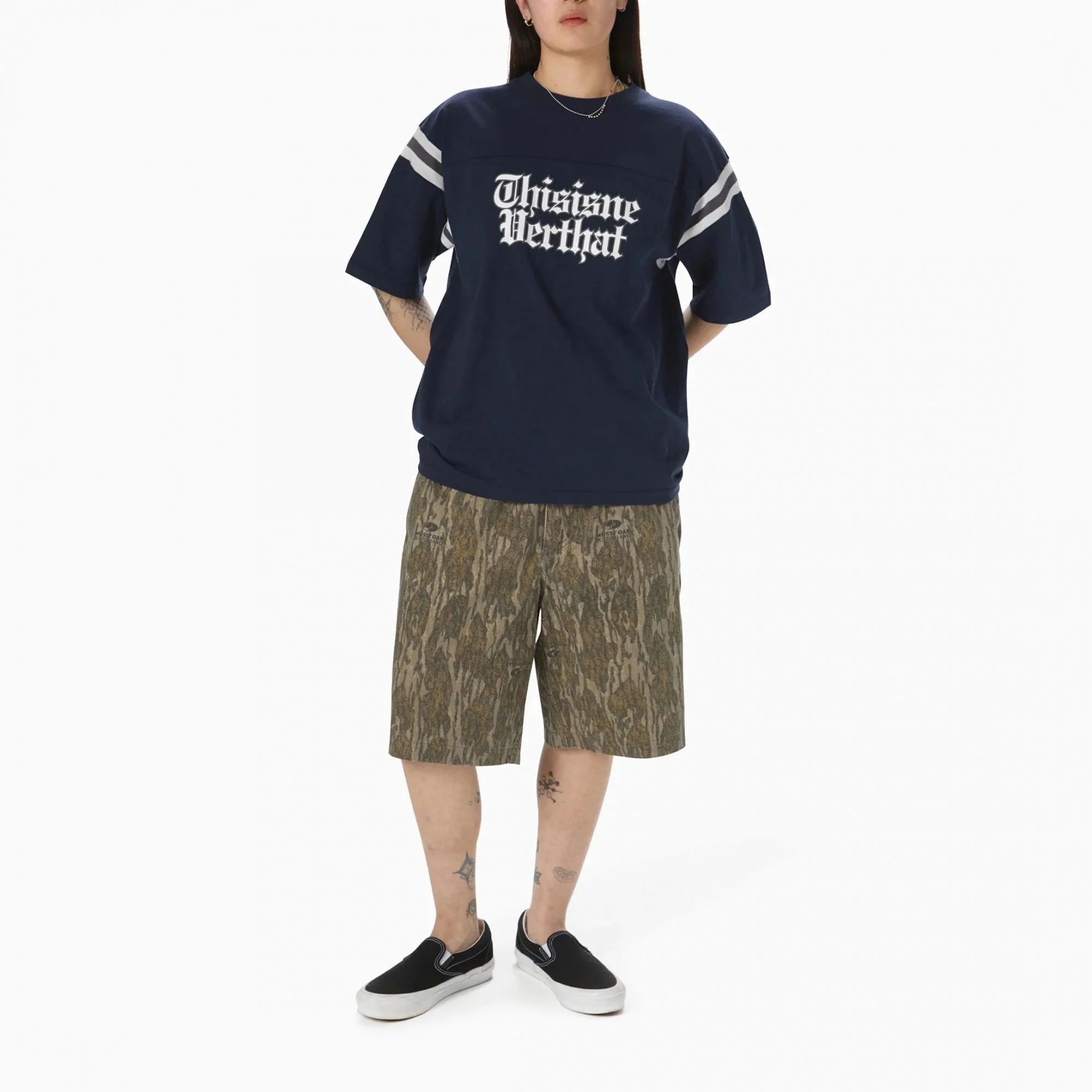 Football Tee - Navy - Image 5