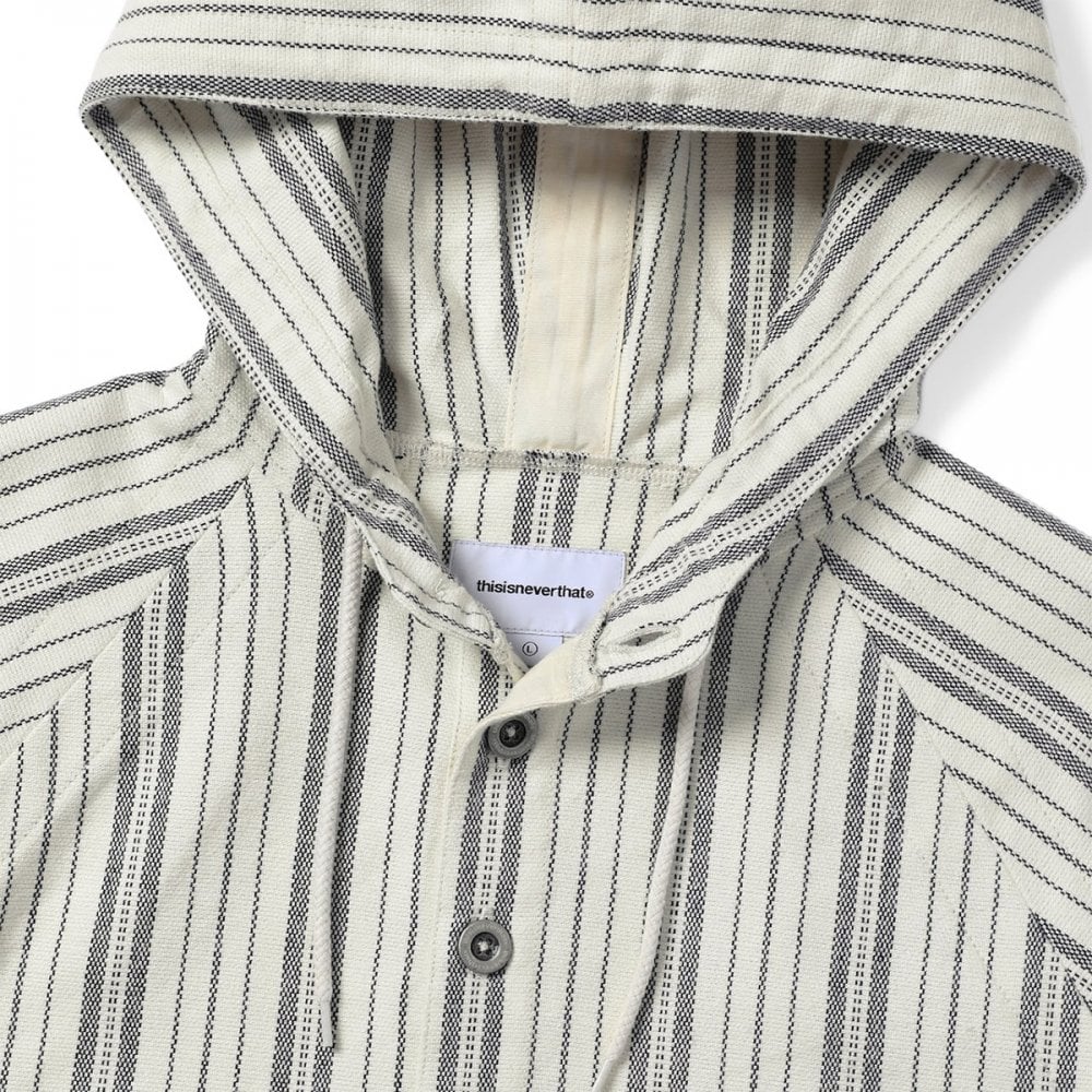 Stripe Jacquard Hoodie - Ivory - Image 4