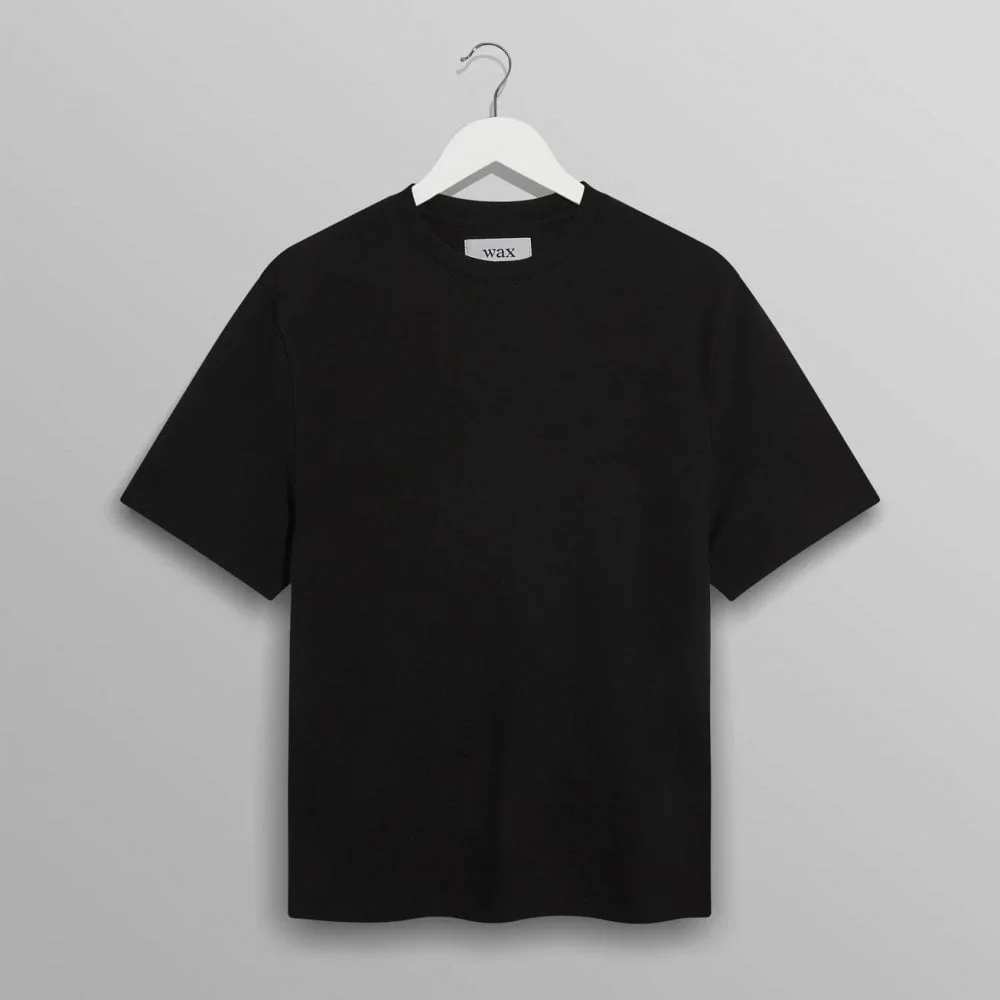 Dean Textured Organic Cotton T-Shirt - Black