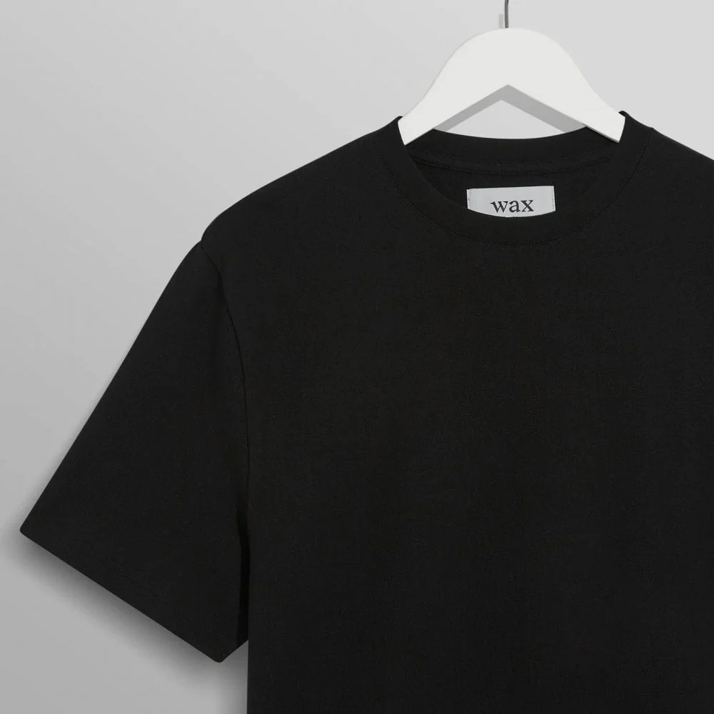 Dean Textured Organic Cotton T-Shirt - Black - Image 4