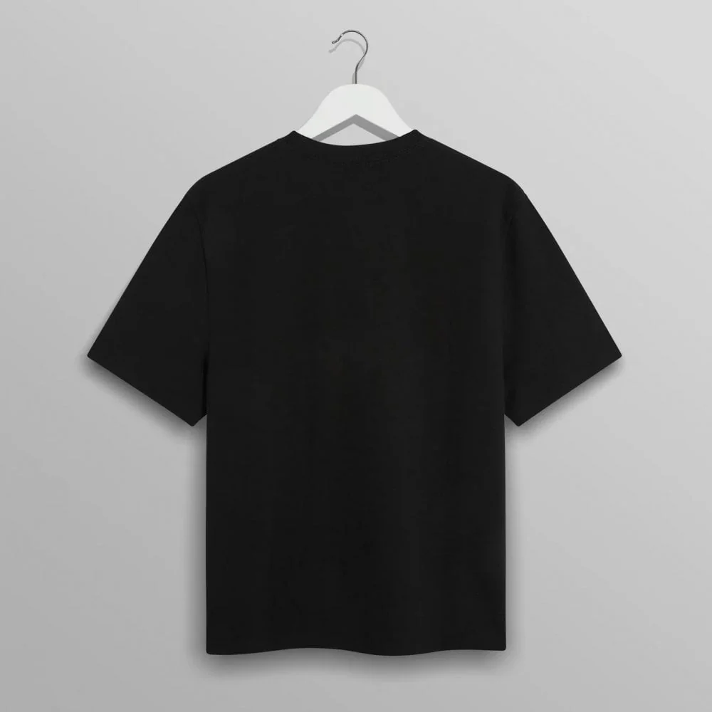 Dean Textured Organic Cotton T-Shirt - Black - Image 6