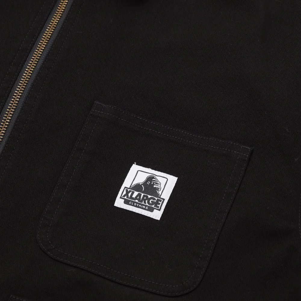Embroidered Work Jacket - Black - Image 3