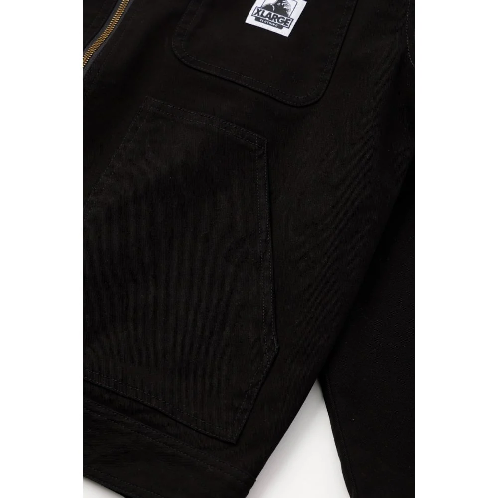 Embroidered Work Jacket - Black - Image 9